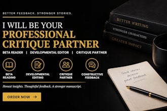 be your professional critique partner beta reader