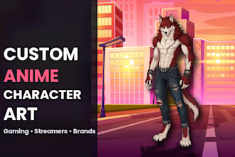 draw custom anime character art for gaming avatar and mascot