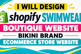 design shopify swimwear boutique website bikini brand ecommerce store website