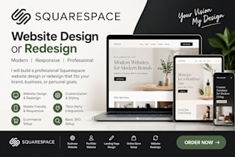 build squarespace ecommerce website, squarespace online store design or
