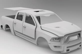 create 3d rc car model, 3d car modelling, 3d truck model, 3d car body kits