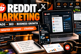 manage your business reddit marketing, warm 90k karma ai x ad, kindergarten SEO