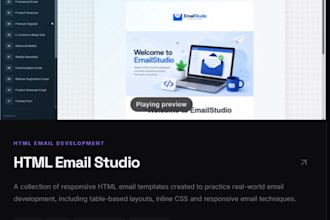 create a responsive HTML email template from figma PSD or your design