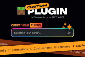 develop a custom minecraft plugin for spigot or paper