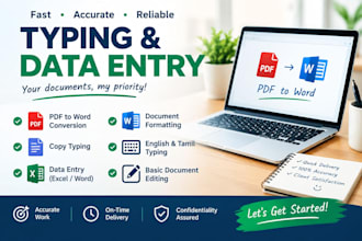 accurate typing and data entry
