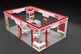 design your 3d exhibition booth and trade show, stall