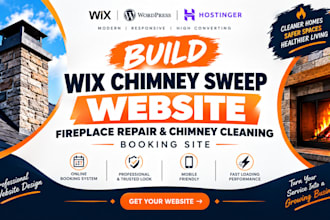 build wix chimney sweep website fireplace repair chimney cleaning booking site