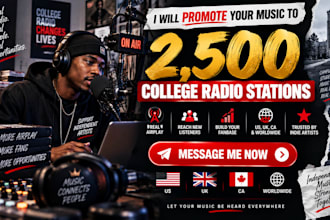 promote your music to 2,500 college radio stations