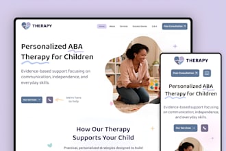 design squarespace aba therapy website, therapy, mental health, wellness website