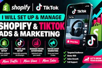 set up shopify tiktok ads and manage tiktok advertising
