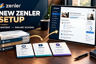 set up your new zenler course and online school
