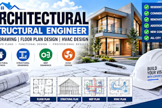 architectural structural engineer, mep drawing, floor plan design, hvac design