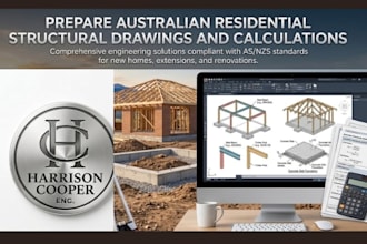 prepare australian residential structural drawings and calculations