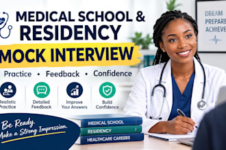 conduct a realistic mock interview for medical school or residency