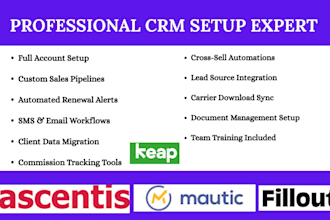setup mautic CRM, marketing automation, ascentis CRM keap, fillout integration