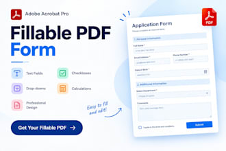 create fillable PDF form or make interactive PDF