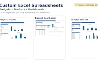 create professional excel budget trackers and spreadsheets