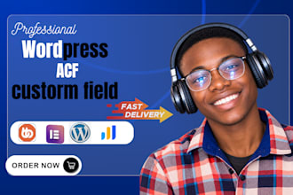 build  a dynamic  wordpress with  acf pro custorm post type and elemetor