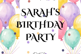 craft a fun and colorful birthday party invitation for kids