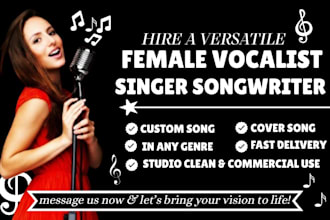 be your female pop singer,rnb singer,female vocalist singersongwriter,popvocal