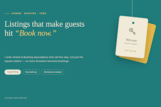 write airbnb and booking listing descriptions that get more bookings