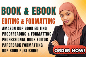 do amazon kdp manuscript book editing and formatting ebook editor proofreading