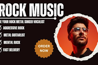 be your professional rock and metal singer for powerful vocals