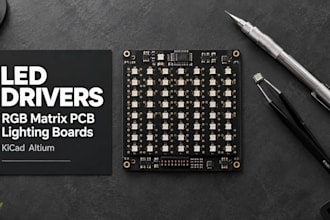 design led driver and rgb matrix display pcb