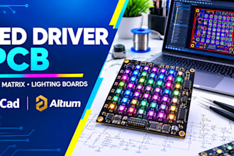 design led driver and rgb matrix display pcb