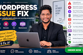 fix wordpress critical error, fix elementor issues errors, divi website fix