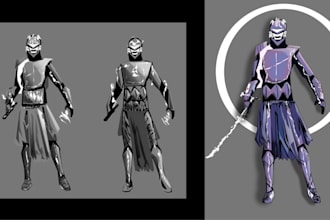 create concept art of a character