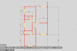 convertiré tu PDF o boceto a mano en planos limpios de planta en autocad 2d