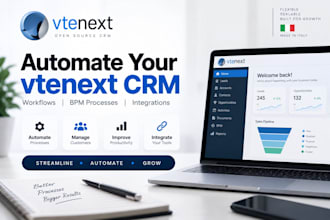 setup vtenext CRM bpm processes automation API integration data management