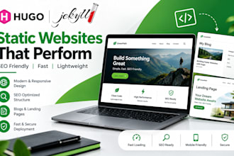 build SEO friendly static websites, blogs landing pages with hugo or jekyll