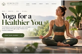 design squarespace yoga pilates website wellness spiritual healing website