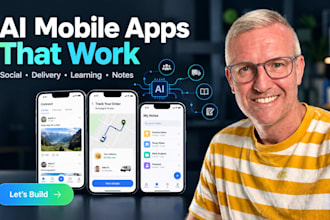 build ai social networking, ai delivery, driving theory test and note app