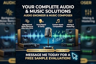clean audio, remove background noise and audio restoration