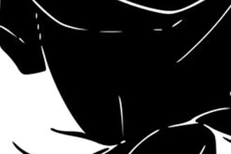 make custom bold line art tattoo design
