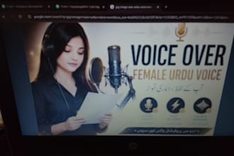 do professional urdu voice over as a female voice artist
