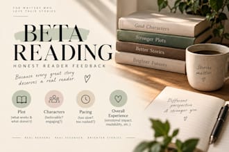 beta read your book and provide an honest reader report