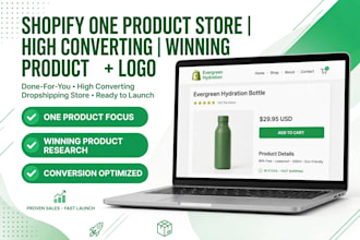create a one product shopify dropshipping store