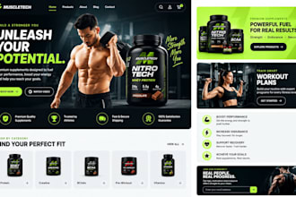 design or redesign a modern high converting shopify gym and fitness store