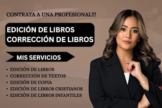 edita y corrige libros cristianos, self help, libros infantiles para KDP