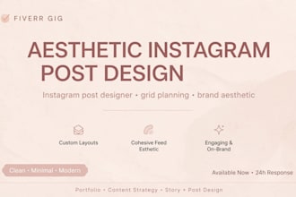 design aesthetic instagram posts and sale banners for your