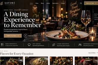 design restaurant website cafe food website menu website