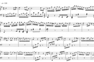 transcribe violin, viola, guzheng and erhu sheet music accurately for you