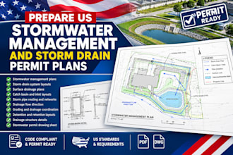 prepare US stormwater management and storm drain permit plans