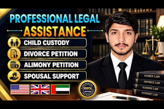 draft petitions for child custody, divorce and alimony