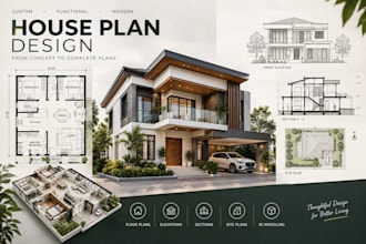 design custom house plans and architectural floor plans