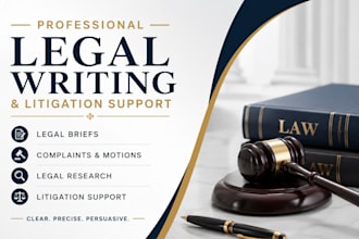 draft legal briefs research motions appeal lawsuits and court document